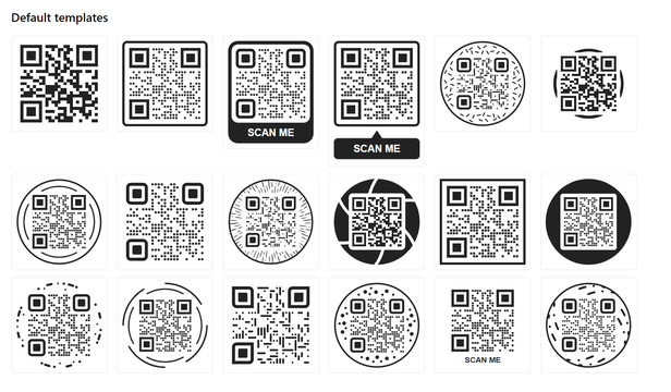 QR code templates